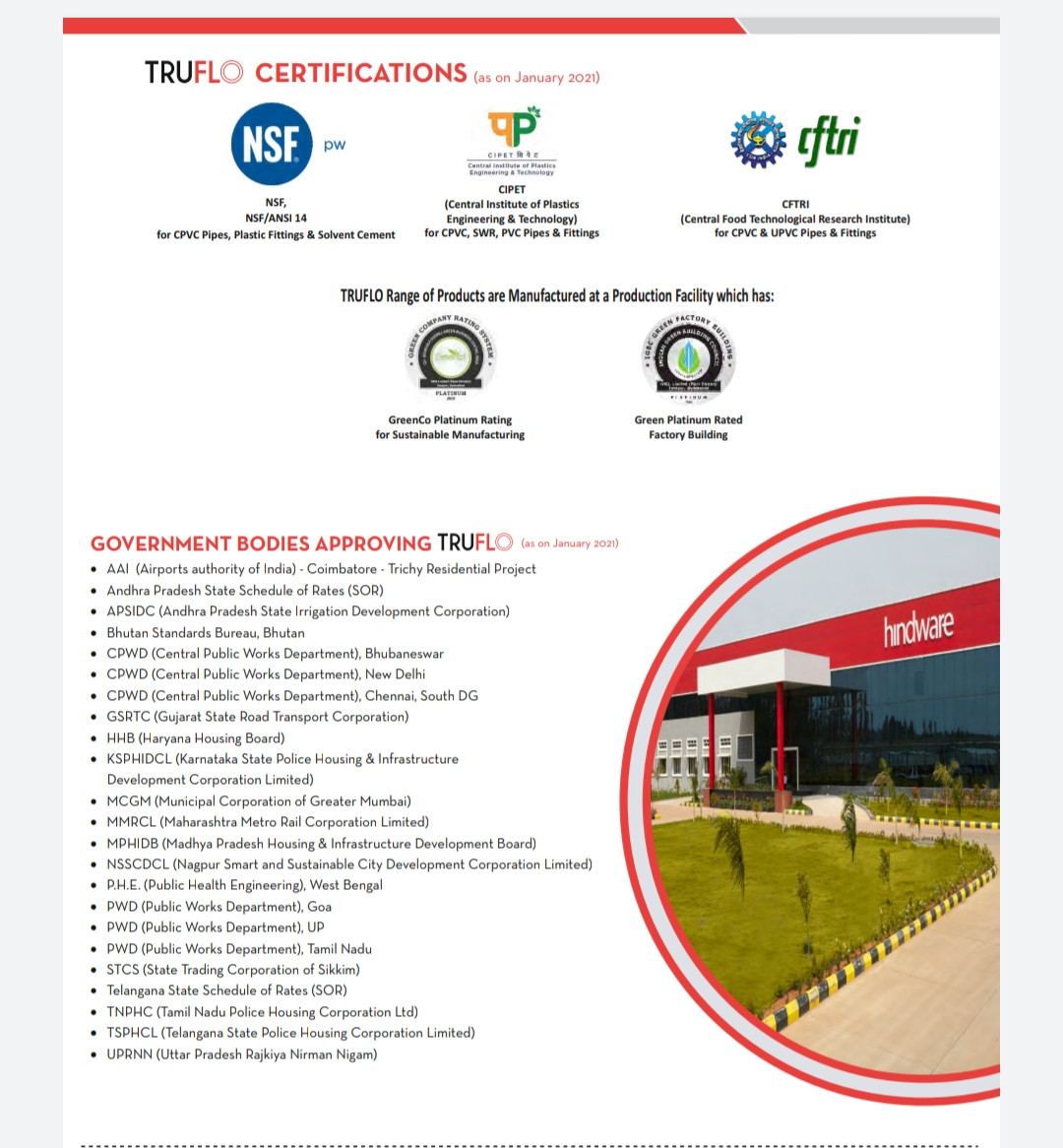 TRUFLO PIPES AND FITTINGS MANJERI